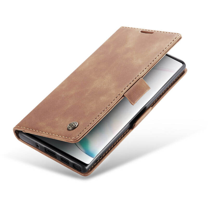 CaseMe Samsung Galaxy Note 10 Wallet Suede Leather Case - Image 9