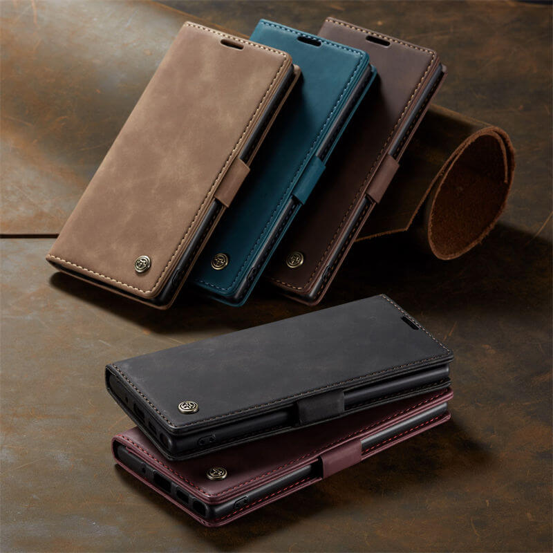 CaseMe Samsung Galaxy Note 10 Wallet Suede Leather Case