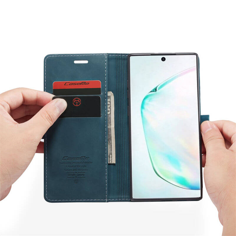 CaseMe Samsung Galaxy Note 10 Plus Wallet Suede Leather Case - Image 11
