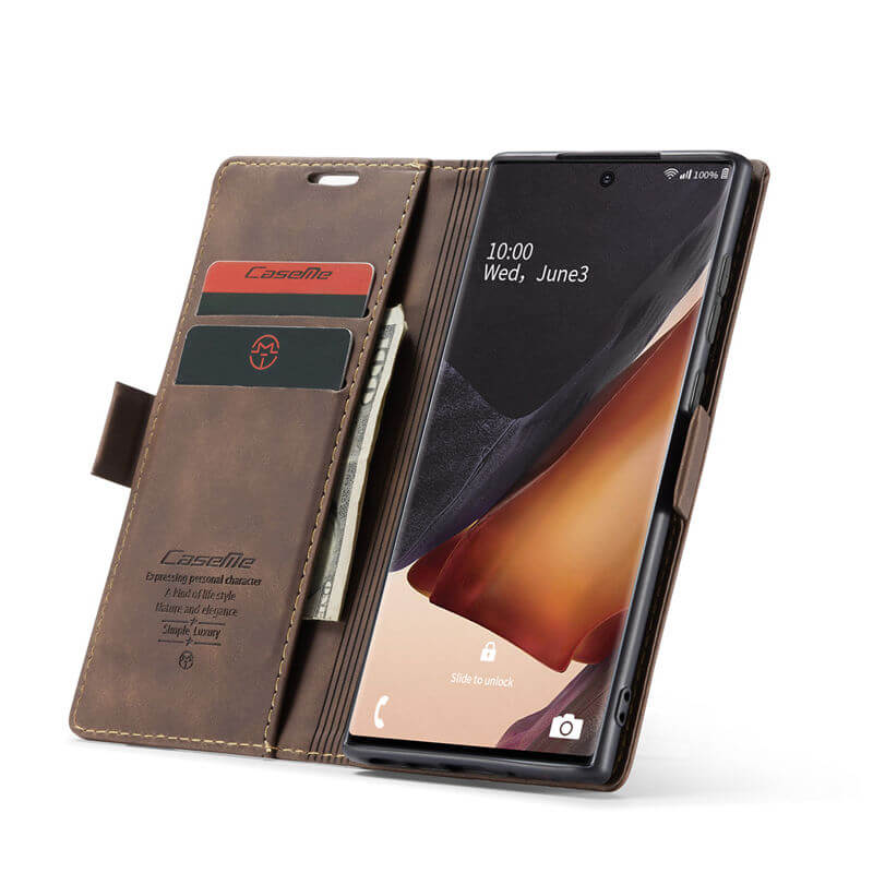 CaseMe Samsung Galaxy Note 20 Wallet Suede Leather Case - Image 7