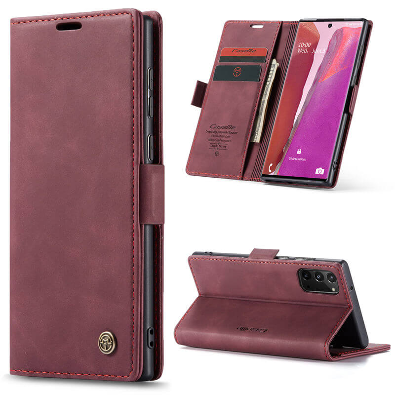 CaseMe Samsung Galaxy Note 20 Wallet Suede Leather Case - Image 13