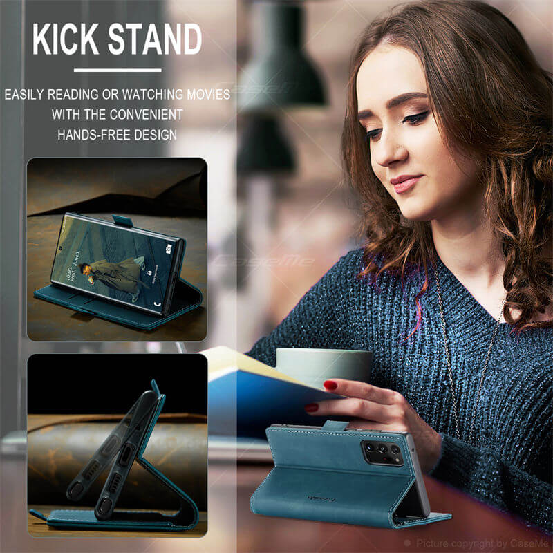 CaseMe Samsung Galaxy Note 20 Ultra Wallet Suede Leather Case - Image 4
