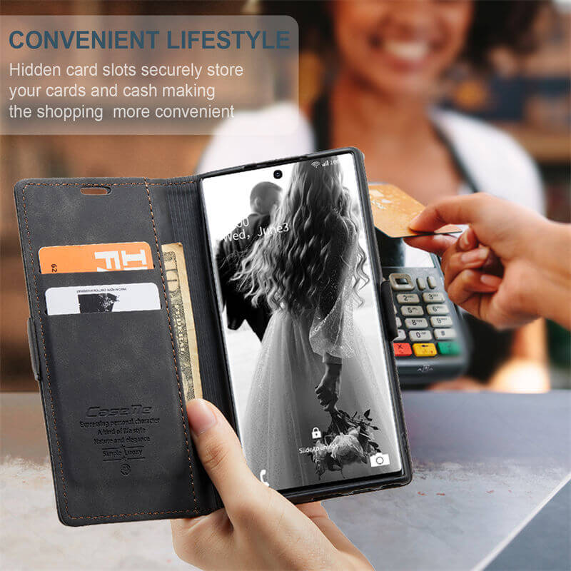 CaseMe Samsung Galaxy Note 20 Ultra Wallet Suede Leather Case - Image 8