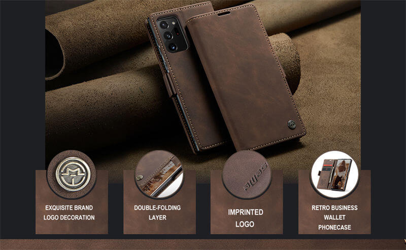 CaseMe Samsung Galaxy Note 20 Ultra Wallet Suede Leather Case