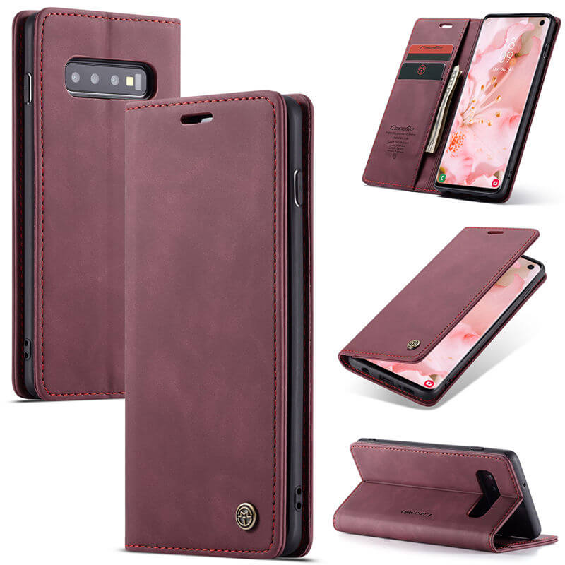 CaseMe Samsung Galaxy S10 Wallet Suede Leather Case