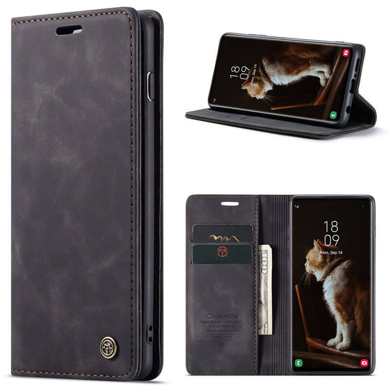 CaseMe Samsung Galaxy S10 Wallet Suede Leather Case - Image 12
