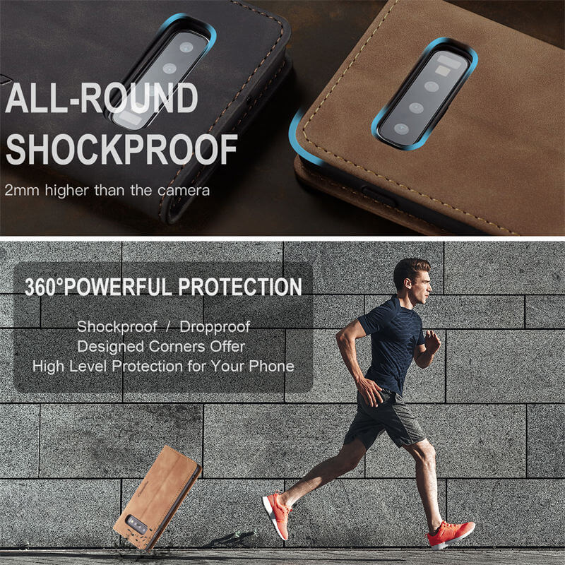 CaseMe Samsung Galaxy S10 Wallet Suede Leather Case - Image 9