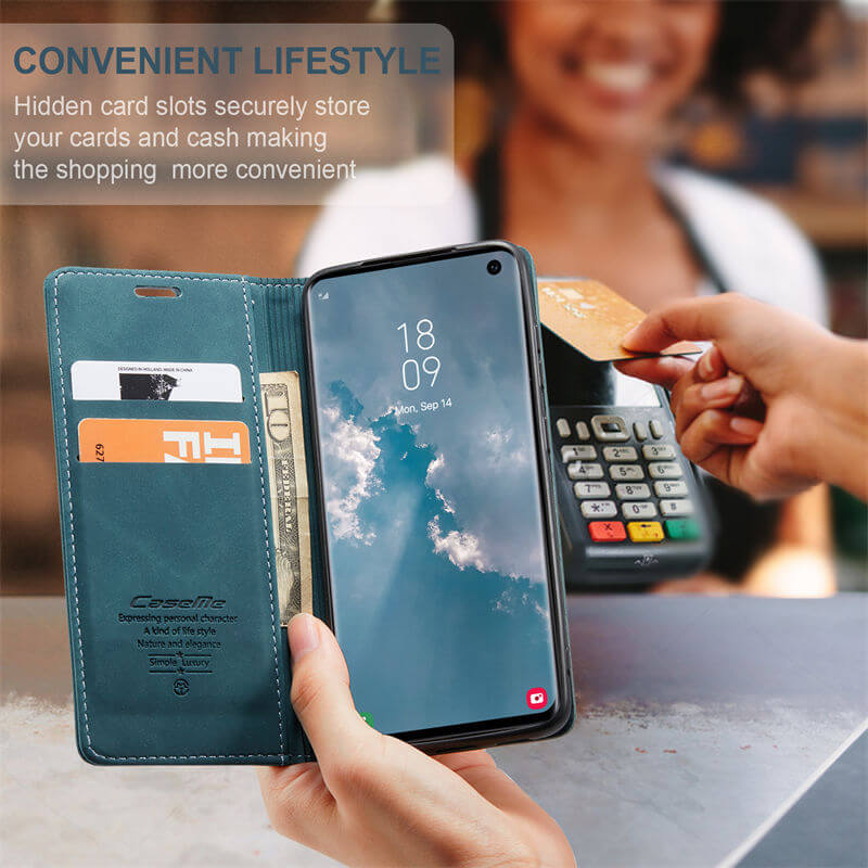 CaseMe Samsung Galaxy S10 Wallet Suede Leather Case - Image 8