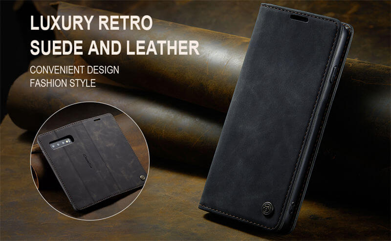 CaseMe Samsung Galaxy S10 Wallet Suede Leather Case