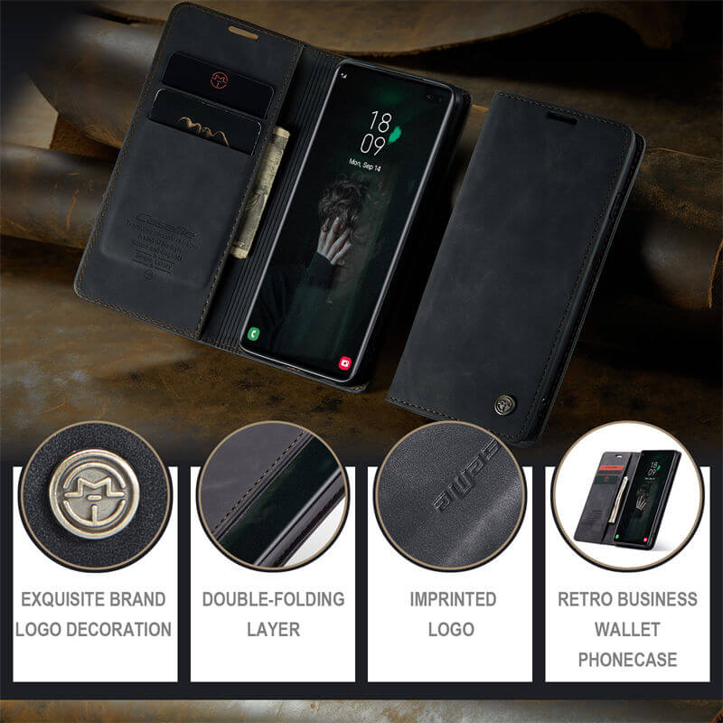 CaseMe Samsung Galaxy S10 5G Wallet Suede Leather Case - Image 10