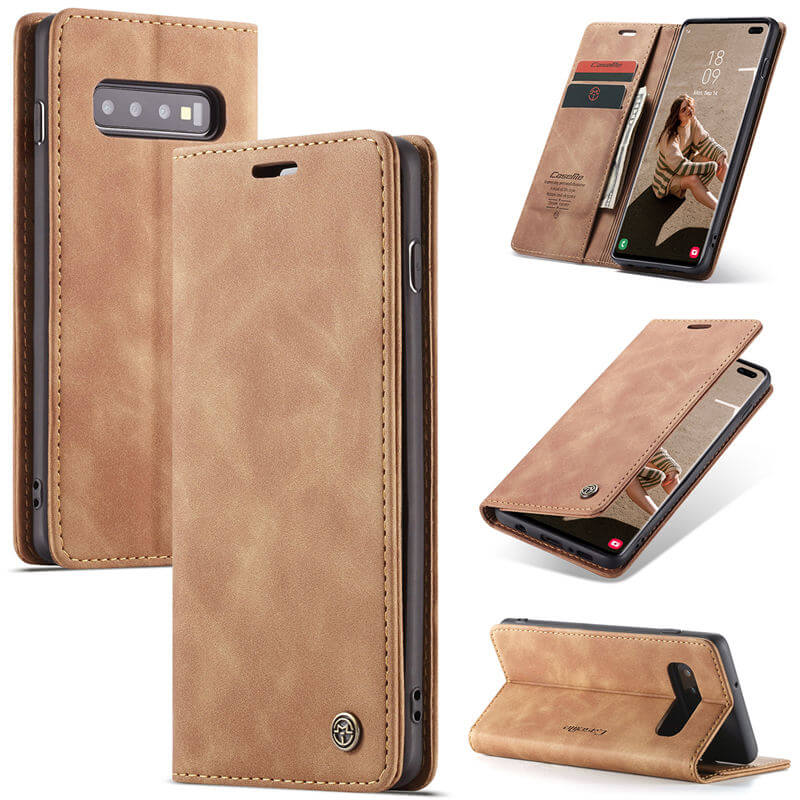 CaseMe Samsung Galaxy S10 Plus Wallet Suede Leather Case