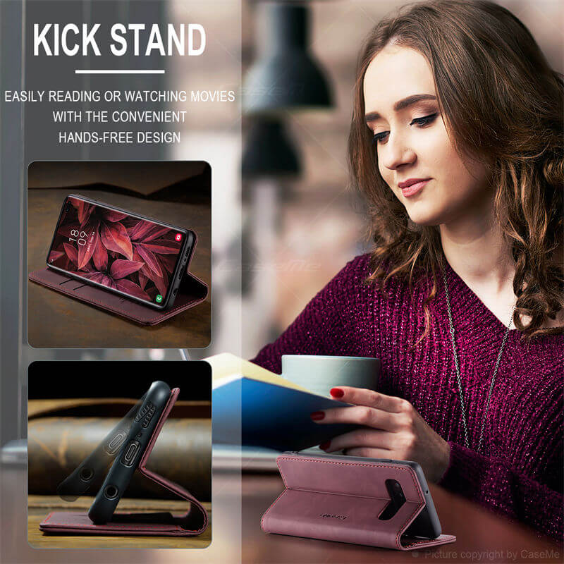 CaseMe Samsung Galaxy S10 5G Wallet Suede Leather Case - Image 4