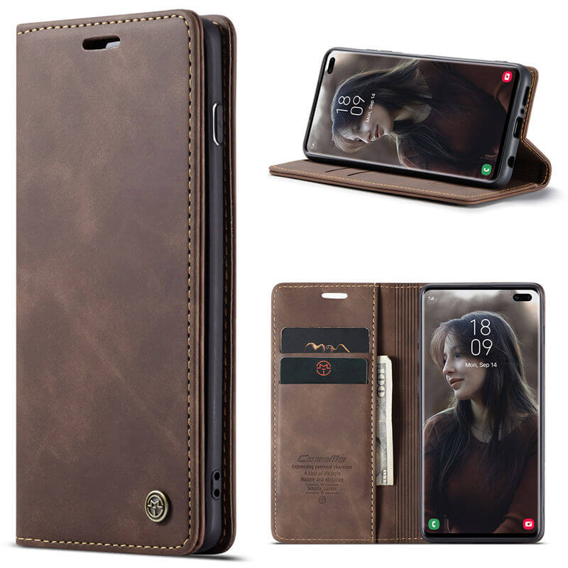 CaseMe Samsung Galaxy S10 Plus Wallet Suede Leather Case - Image 12