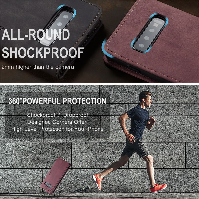 CaseMe Samsung Galaxy S10 5G Wallet Suede Leather Case - Image 9