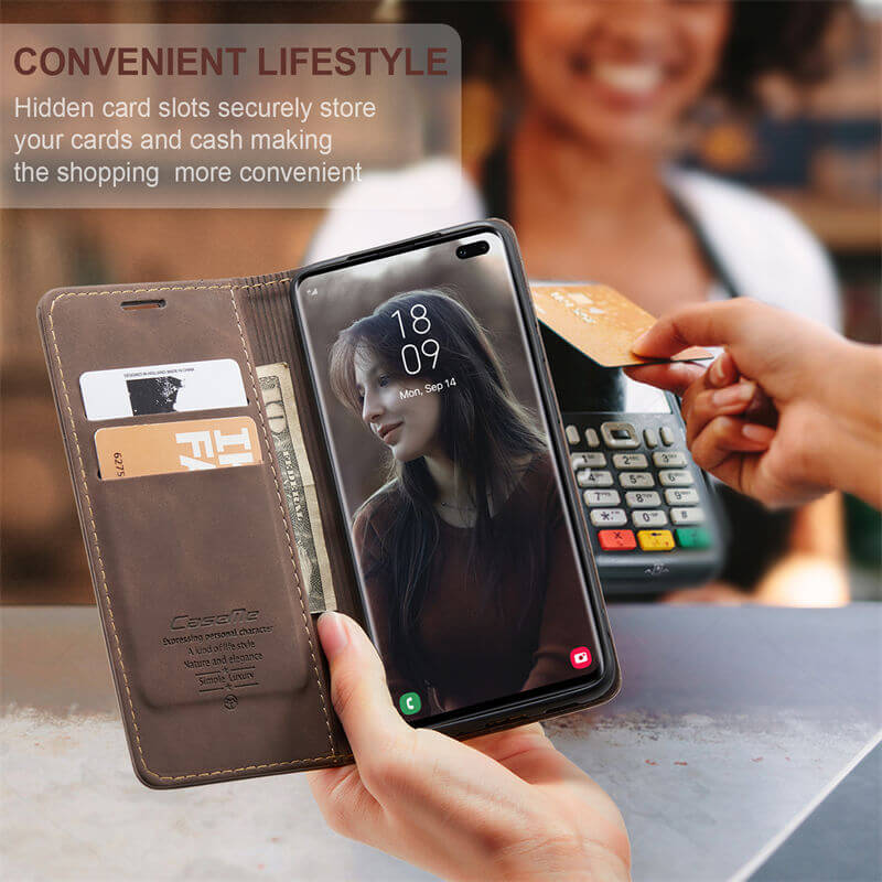 CaseMe Samsung Galaxy S10 5G Wallet Suede Leather Case - Image 8