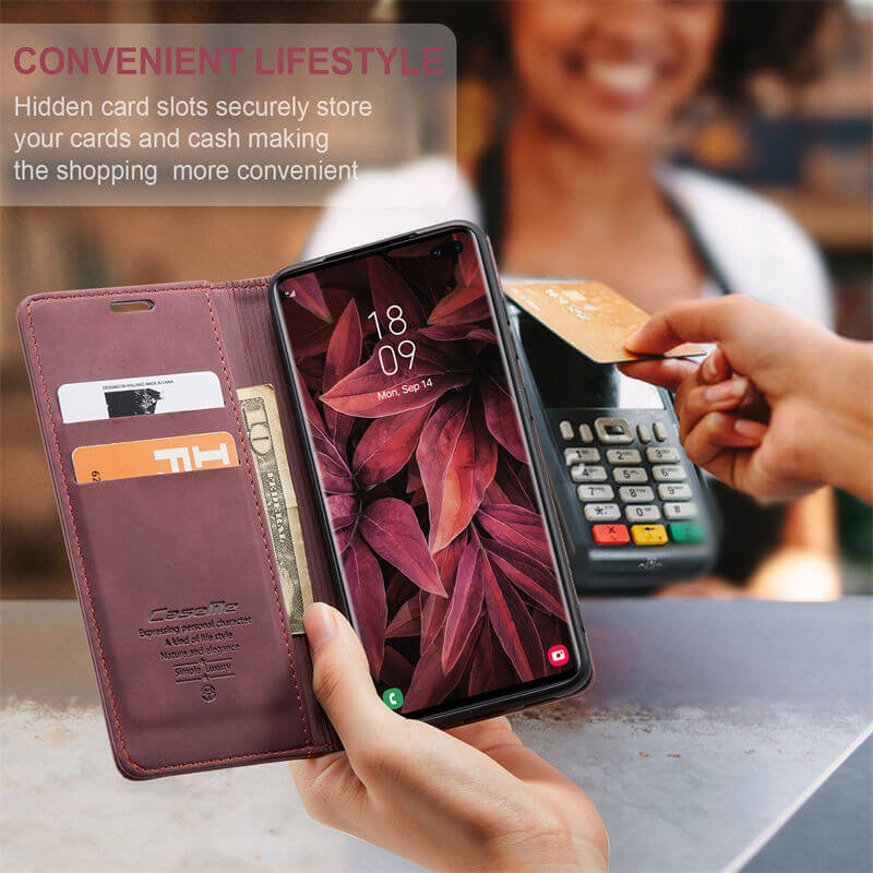 CaseMe Samsung Galaxy S10 Plus Wallet Suede Leather Case - Image 8