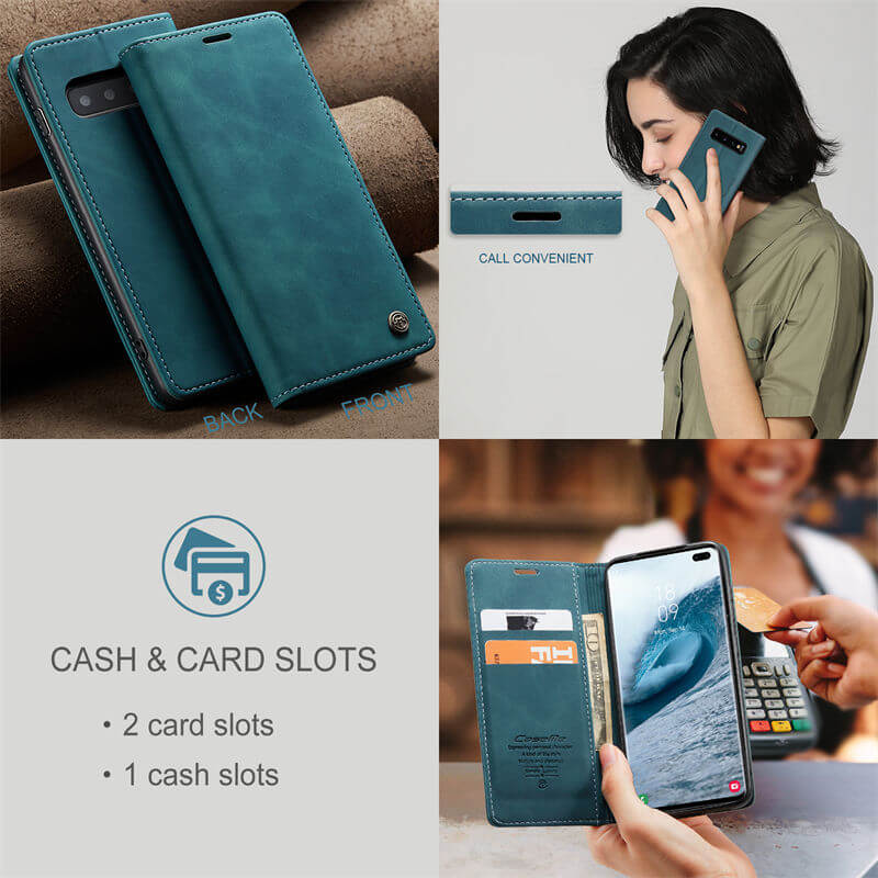 CaseMe Samsung Galaxy S10 5G Wallet Suede Leather Case - Image 6