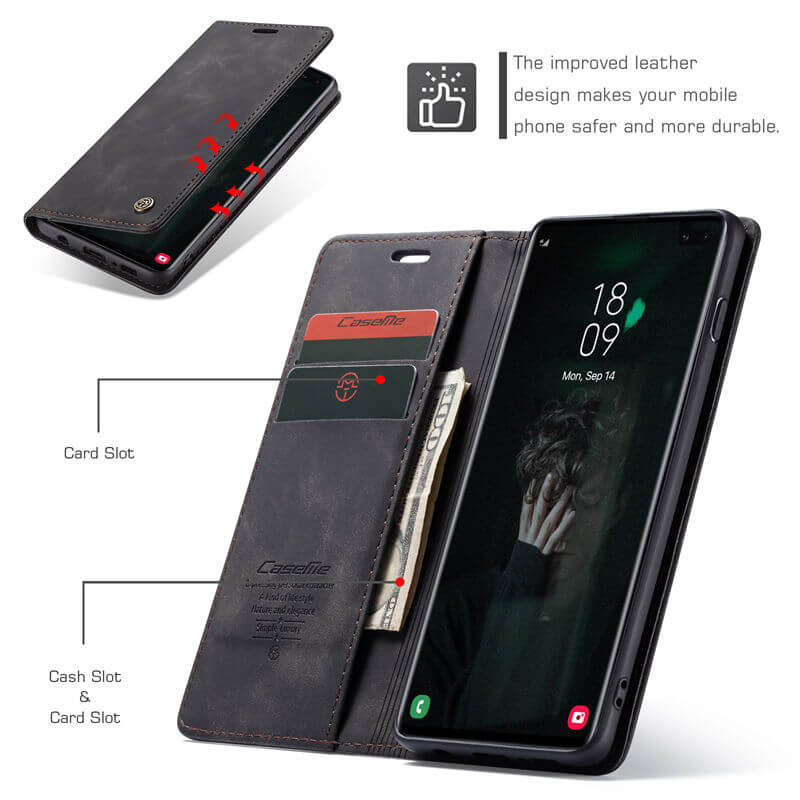 CaseMe Samsung Galaxy S10 5G Wallet Suede Leather Case - Image 5