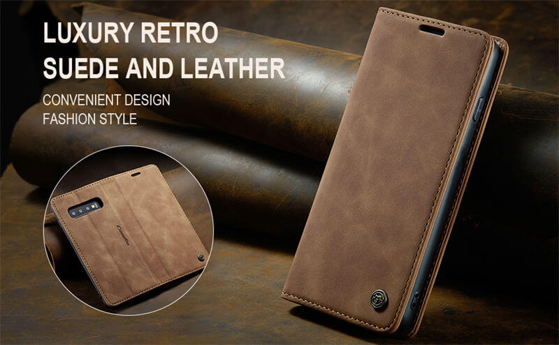 CaseMe Samsung Galaxy S10 5G Wallet Suede Leather Case