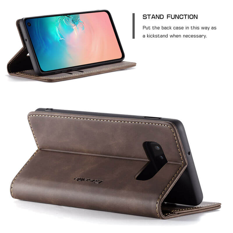 CaseMe Samsung Galaxy S10E Wallet Suede Leather Case - Image 5