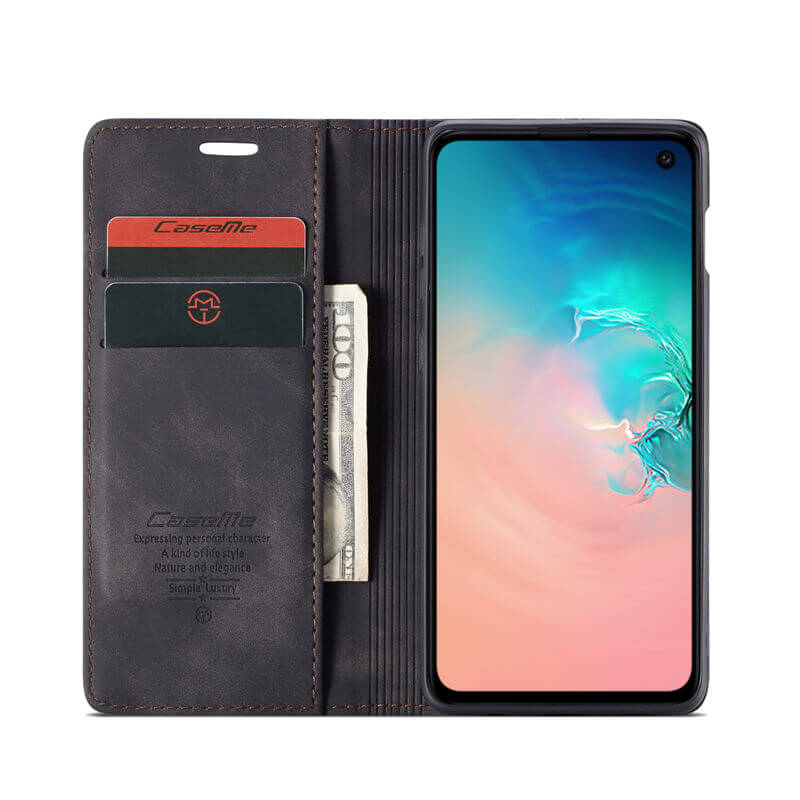 CaseMe Samsung Galaxy S10E Wallet Suede Leather Case - Image 7