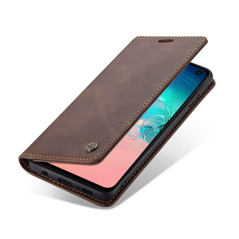 CaseMe Samsung Galaxy S10E Wallet Suede Leather Case - Image 10