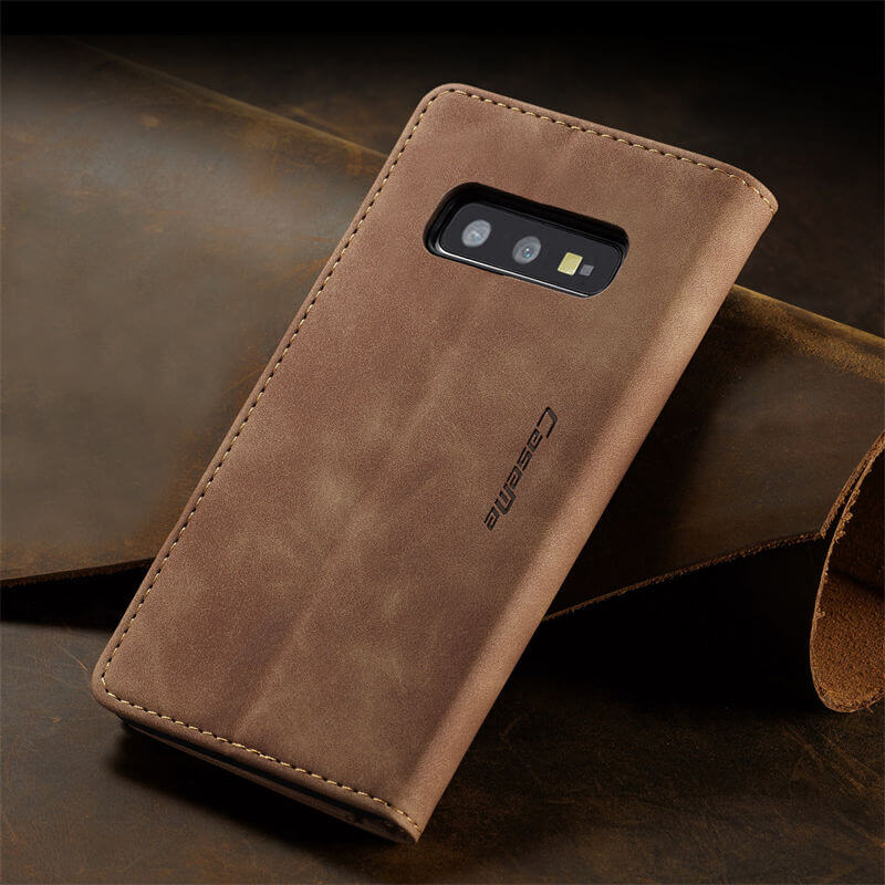 CaseMe Samsung Galaxy S10E Wallet Suede Leather Case