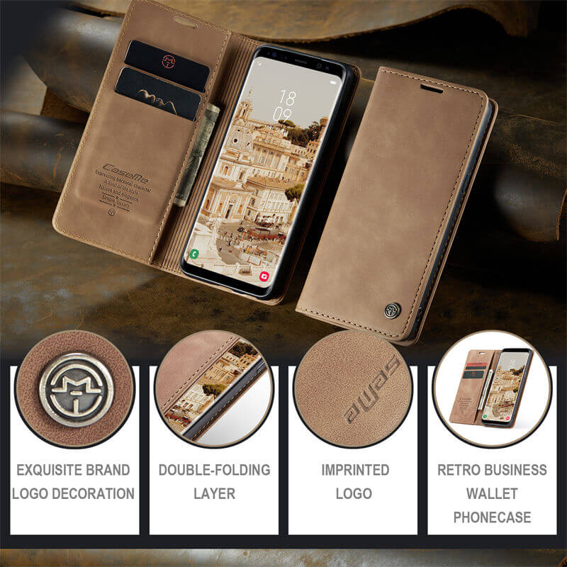 CaseMe Samsung Galaxy S8 Wallet Suede Leather Case - Image 10
