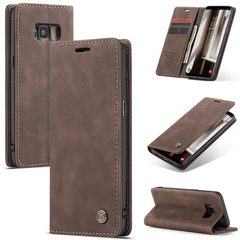 CaseMe Samsung Galaxy S8 Wallet Suede Leather Case