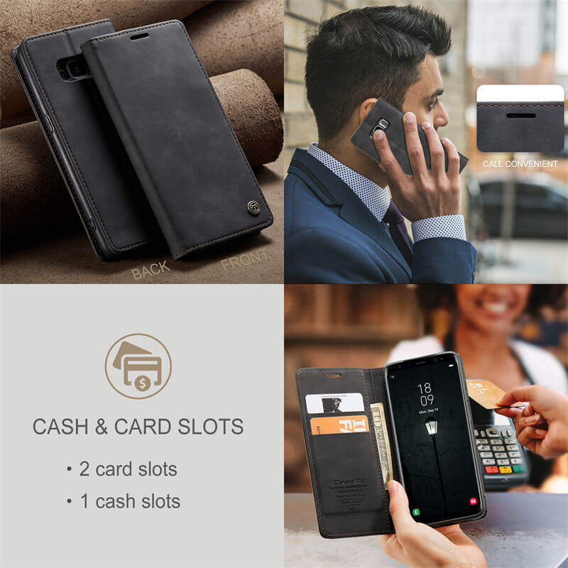 CaseMe Samsung Galaxy S8 Wallet Suede Leather Case - Image 8