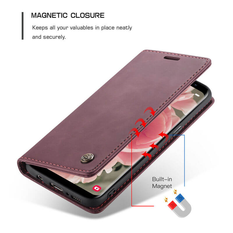 CaseMe Samsung Galaxy S8 Wallet Suede Leather Case - Image 7