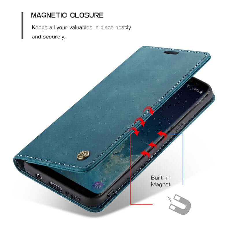 CaseMe Samsung Galaxy S8 Plus Wallet Suede Leather Case - Image 3
