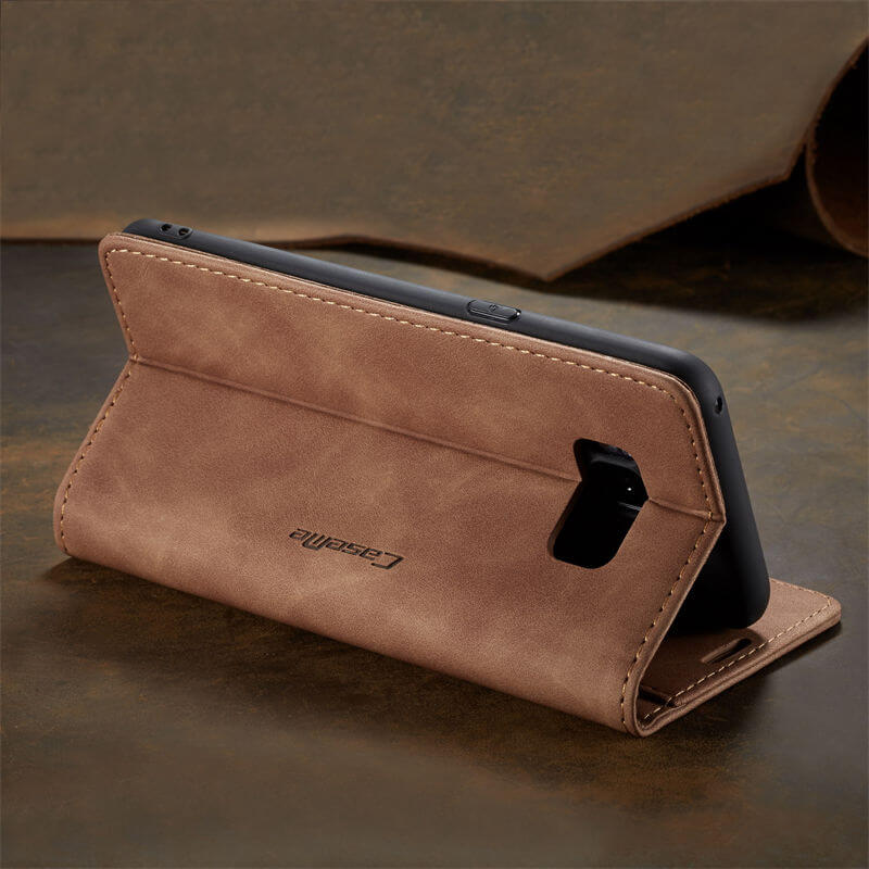 CaseMe Samsung Galaxy S8 Plus Wallet Suede Leather Case