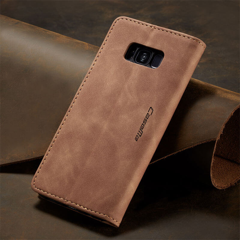 CaseMe Samsung Galaxy S8 Plus Wallet Suede Leather Case