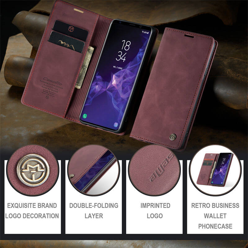CaseMe Samsung Galaxy S9 Wallet Suede Leather Case - Image 9