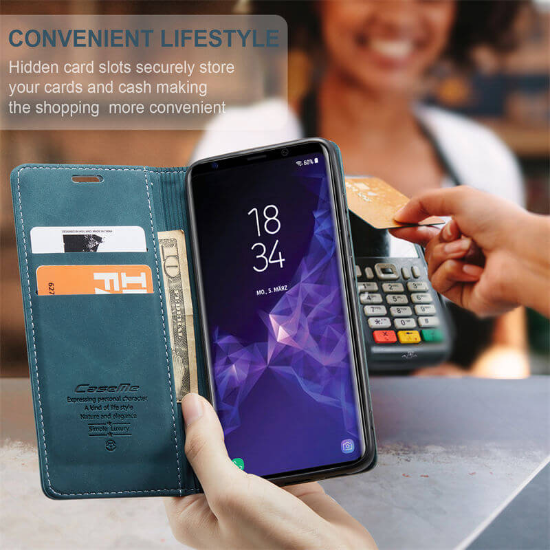 CaseMe Samsung Galaxy S9 Wallet Suede Leather Case - Image 6