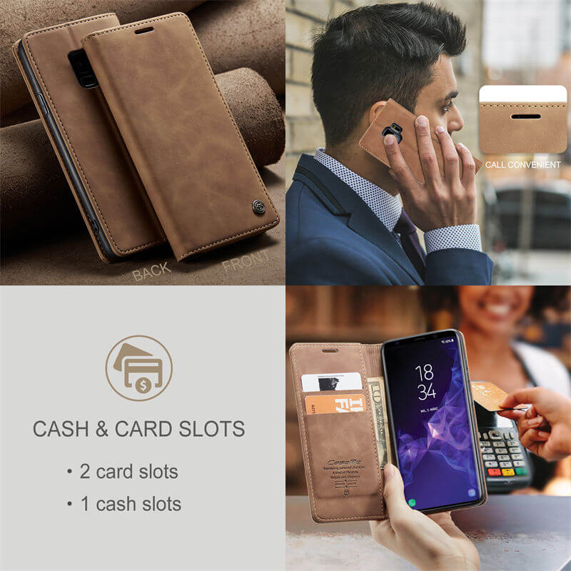 CaseMe Samsung Galaxy S9 Wallet Suede Leather Case - Image 7