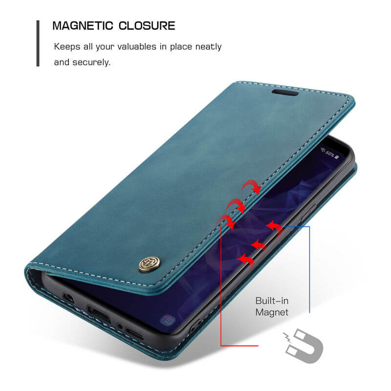 CaseMe Samsung Galaxy S9 Plus Wallet Suede Leather Case - Image 3
