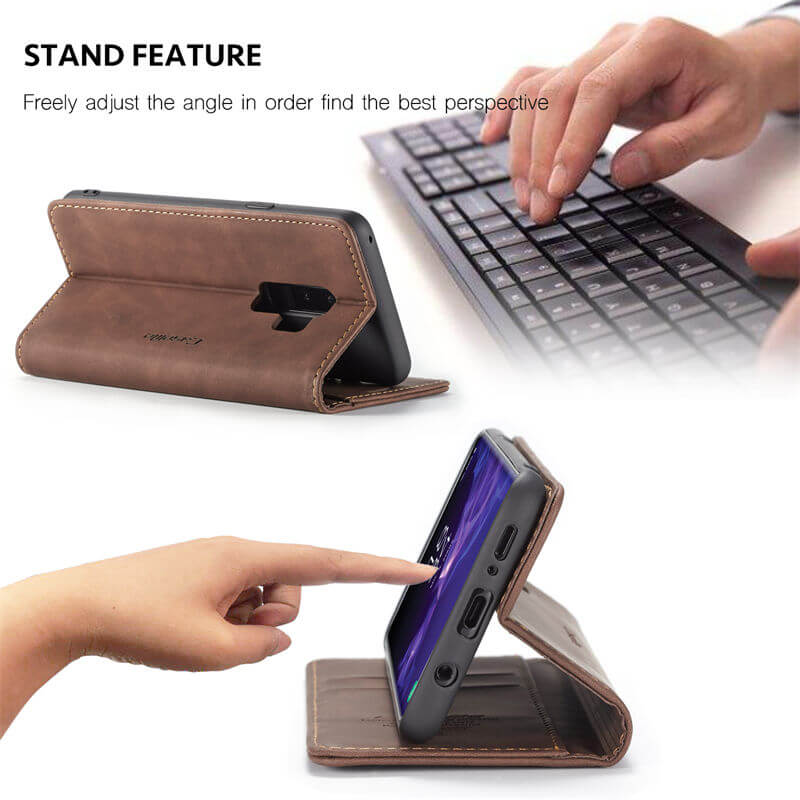 CaseMe Samsung Galaxy S9 Plus Wallet Suede Leather Case - Image 5