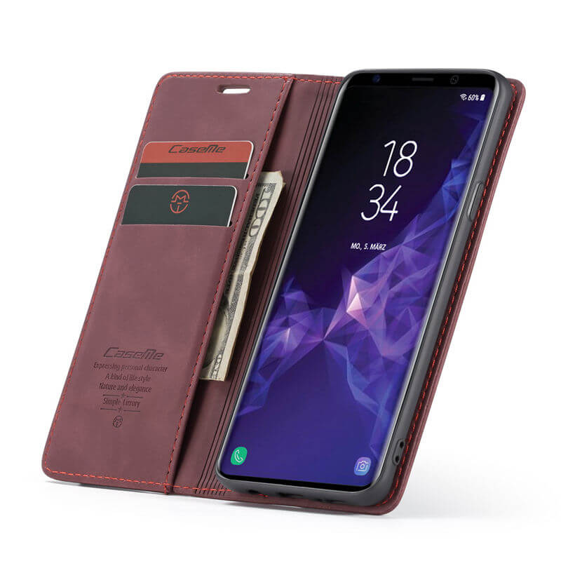 CaseMe Samsung Galaxy S9 Plus Wallet Suede Leather Case - Image 6