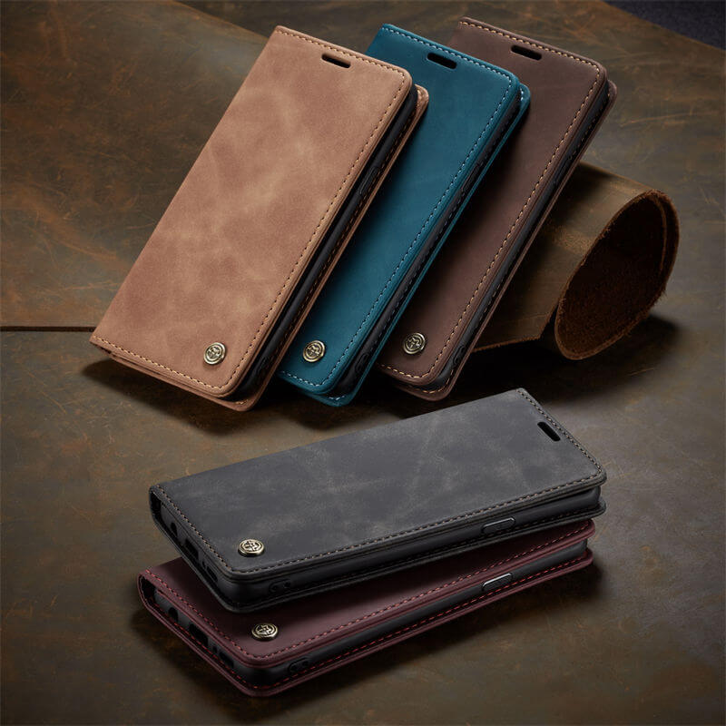 CaseMe Samsung Galaxy S9 Plus Wallet Suede Leather Case