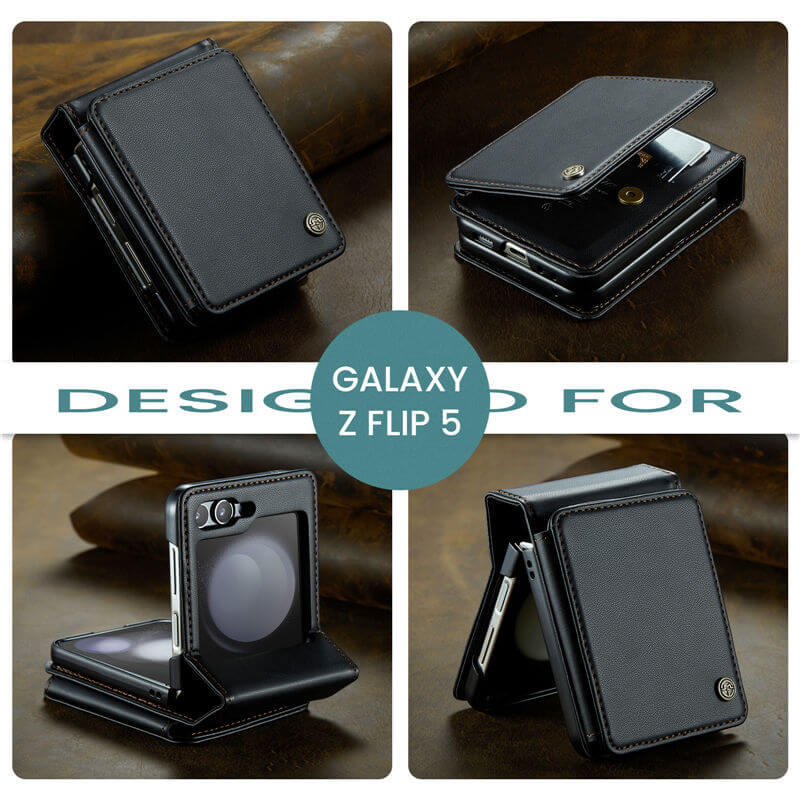 CaseMe Samsung Galaxy Z Flip5 RFID Blocking Card Holder Case - Image 6