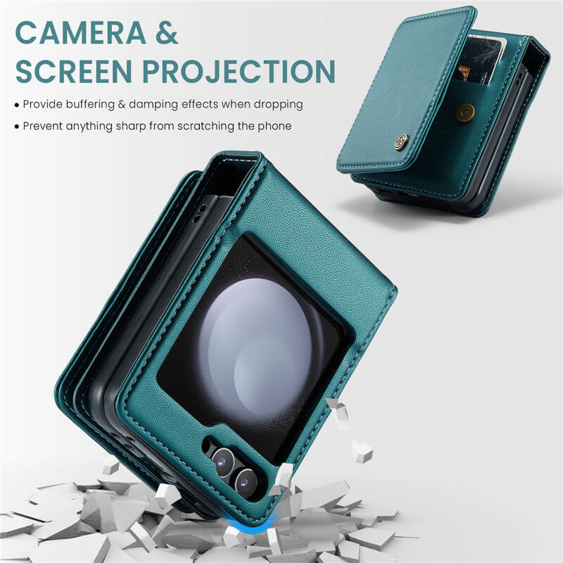 CaseMe Samsung Galaxy Z Flip5 RFID Blocking Card Holder Case - Image 7