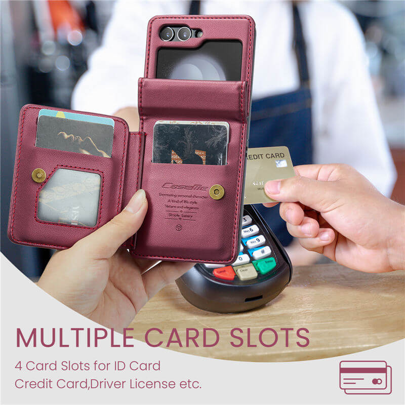 CaseMe Samsung Galaxy Z Flip5 RFID Blocking Card Holder Case - Image 5