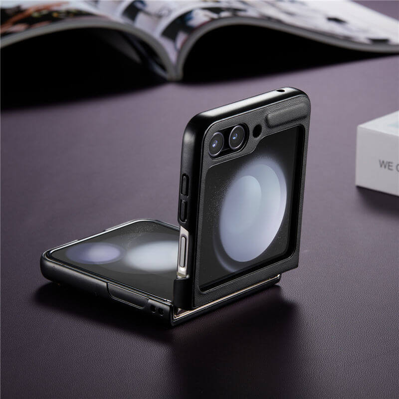 CaseMe Samsung Galaxy Z Flip5 Litchi skin PU Leather Case - Image 14