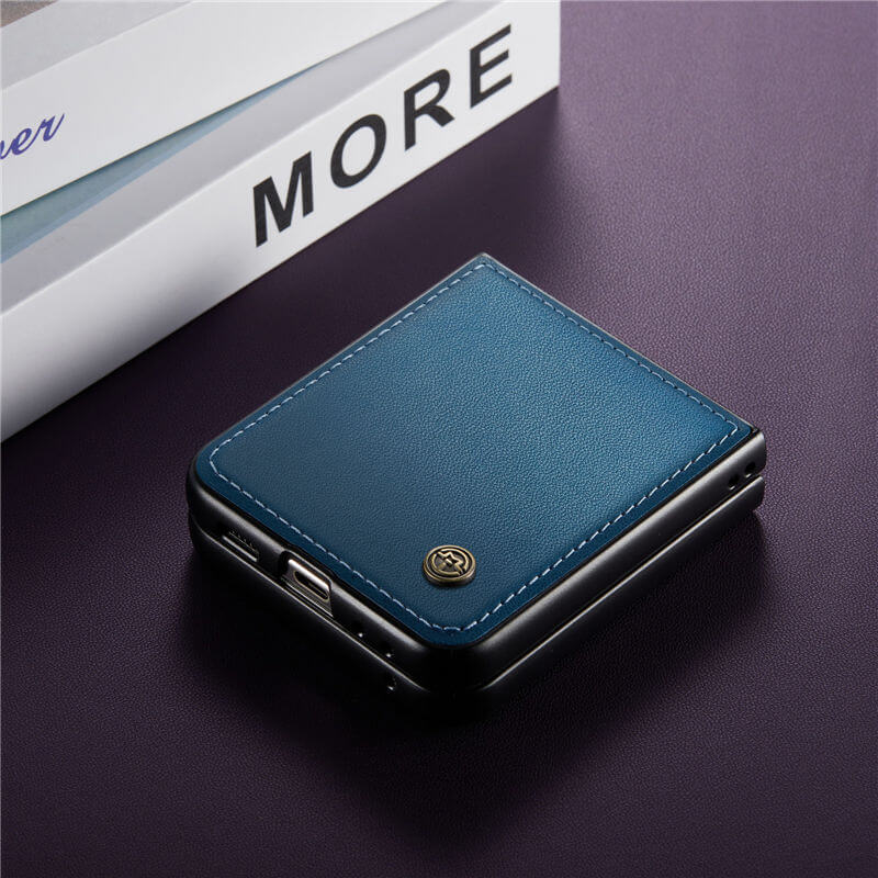 CaseMe Samsung Galaxy Z Flip5 Litchi skin PU Leather Case - Image 15