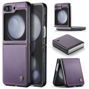 CaseMe Samsung Galaxy Z Flip5 Litchi skin PU Leather Case