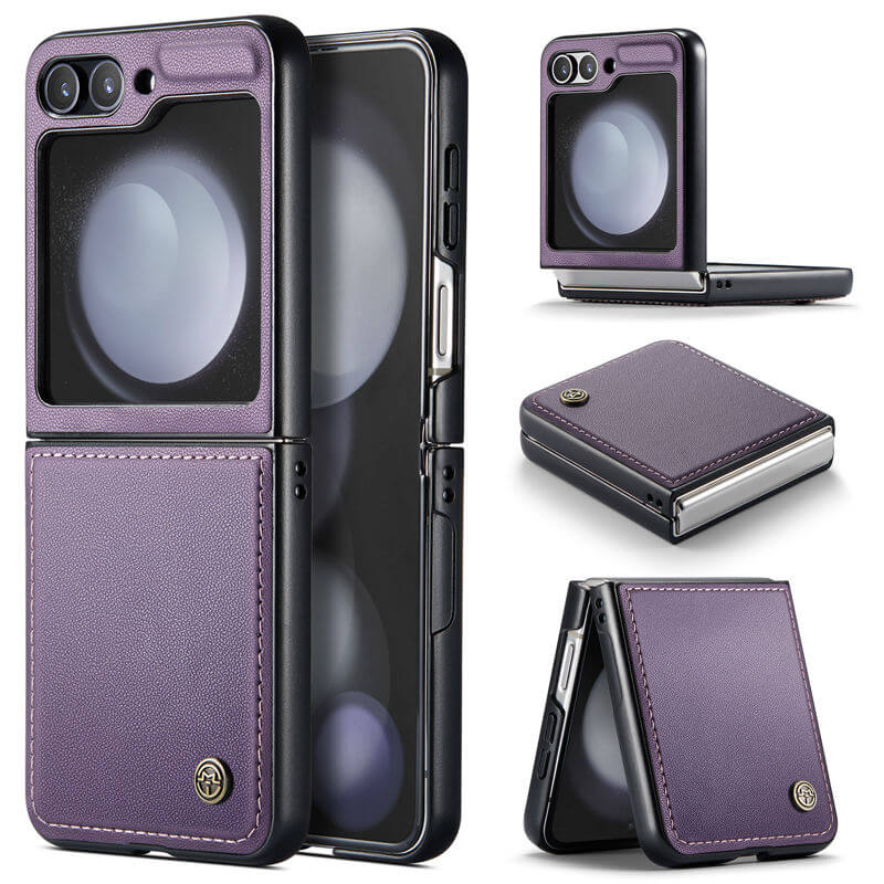 CaseMe Samsung Galaxy Z Flip5 Litchi skin PU Leather Case