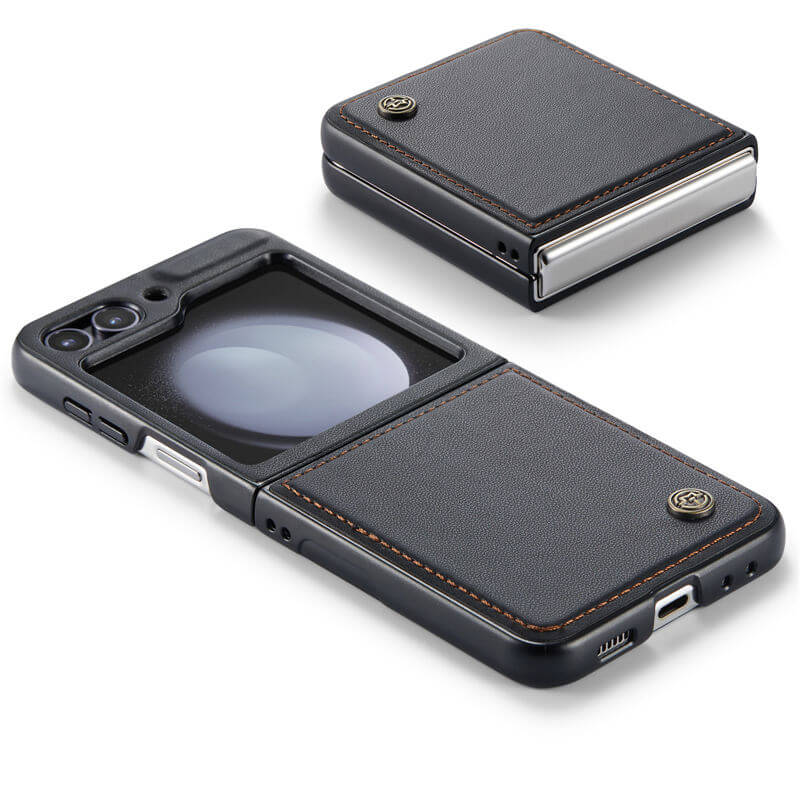 CaseMe Samsung Galaxy Z Flip5 Litchi skin PU Leather Case - Image 9