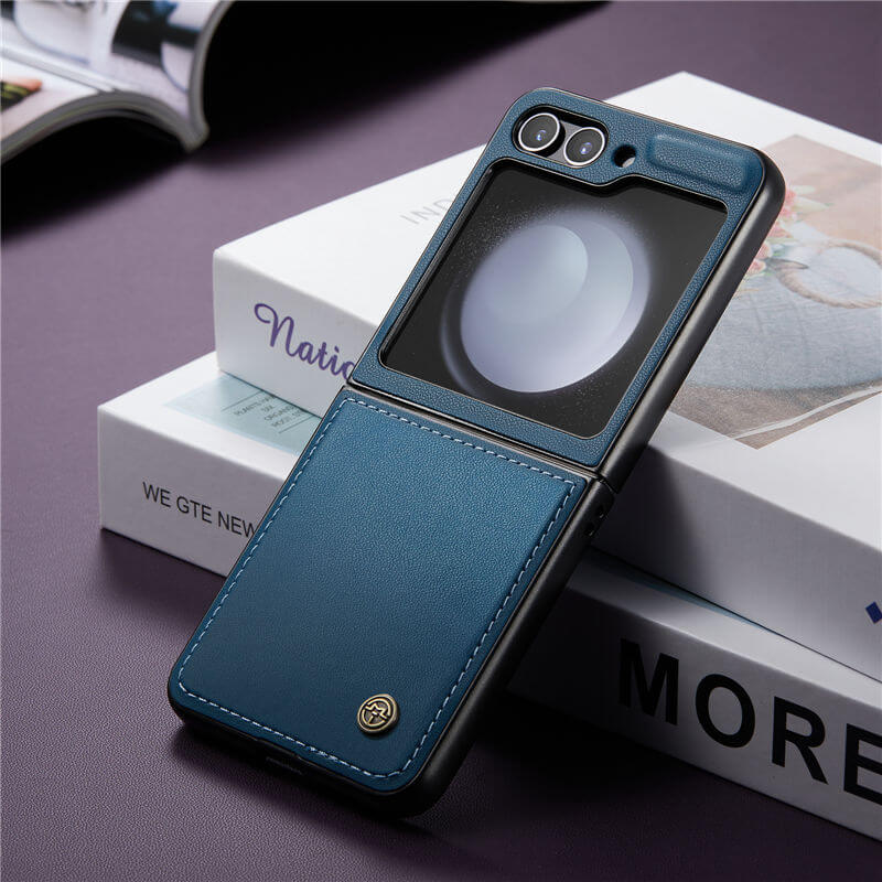 CaseMe Samsung Galaxy Z Flip5 Litchi skin PU Leather Case - Image 10